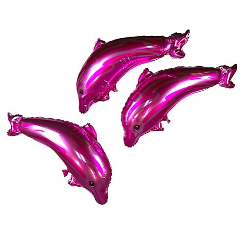 Folienballon Delphin "PINK DOLPHIN" (84cm) Luftballon Heliumballon Tiere Geburtstag Party (1) von BF Souvenirs
