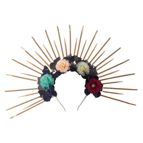 BFANGLC Fünfzackiger Stern runder Kopfschmuck Kronen Party Halloween Kostüm Stern Hexe Stirnband Kopfbedeckung von BFANGLC