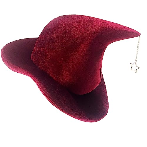 BFANGLC Hexenhut Kostüm für Damen Herren Teenager für Halloween Party Dekorationen mit Stern Anhänger BFANGLC Hexenhut Kostüm für Damen Herren Teenager für Halloween Party Dekorationen mit Stern Anhänger von BFANGLC