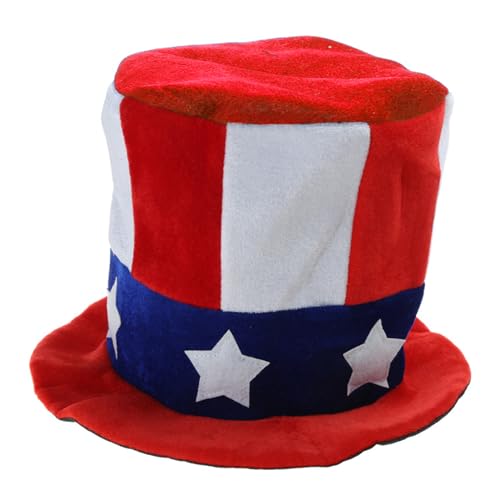 BFANGLC Unabhängigkeitstag Feier Kostüm Halsketten Hut Stirnband Strümpfe Onkel Sam Cosplays Zubehör für Damen und Herren BFANGLC Unabhängigkeitstag Feier Kostüm Halsketten Hut Stirnband Strümpfe Onkel Sam Cosplays Zubehör für Damen und Herren von BFANGLC
