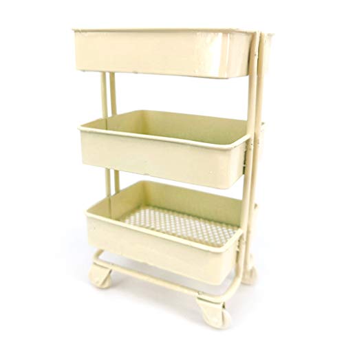Miniatur-Bücherregal mit Aufbewahrungswagen, 1:12, mit Küche, Schlafzimmer, Möbel, Präsentationsständer Miniatur-Bücherregal mit Aufbewahrungswagen, 1:12, mit Küche, Schlafzimmer, Möbel, Präsentationsständer von BFANGLC