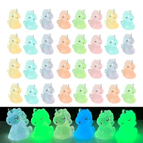 40 Stück Mini Einhorn Figuren,Leuchtende Kleine Einhorn Figuren aus Kunstharz,Mini Harz Figuren für Garten,Aquarium,Puppenhaus, DIY Basteln,Heimdekoration,Miniaturstatuen im Dunkeln Leuchtend 40 Stück Mini Einhorn Figuren,Leuchtende Kleine Einhorn Figuren aus Kunstharz,Mini Harz Figuren für Garten,Aquarium,Puppenhaus, DIY Basteln,Heimdekoration,Miniaturstatuen im Dunkeln Leuchtend von BFUZXY