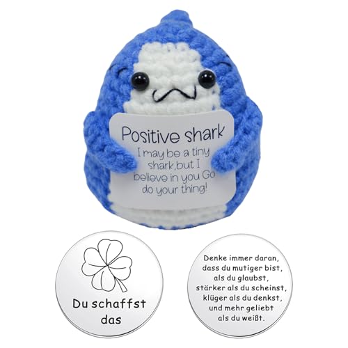 Positive Geschenke Hai Kuscheltier,Emotional Support Shark,Gehäkelte Kuscheltiere Emotionales Positives Häkelhai-Geschenk mit Pocket Hug,Kleine Unterstützungstier Gehäkeltes für Hai-Liebhaber Frauen Positive Geschenke Hai Kuscheltier,Emotional Support Shark,Gehäkelte Kuscheltiere Emotionales Positives Häkelhai-Geschenk mit Pocket Hug,Kleine Unterstützungstier Gehäkeltes für Hai-Liebhaber Frauen von BFUZXY