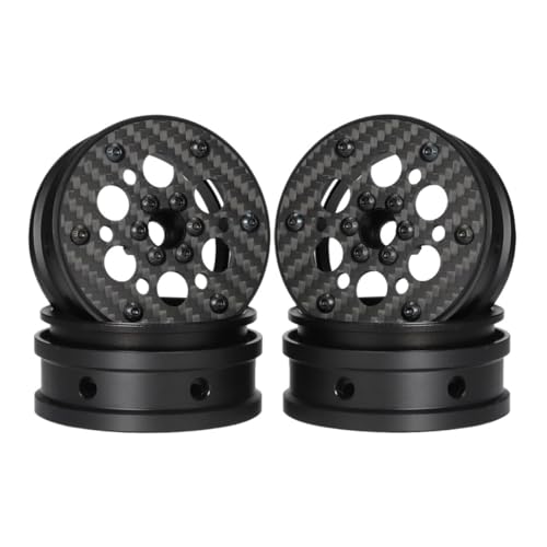 2,2 Zoll Carbon Fiber RC Rad Felgen for 1/10 Rig Crawler for LCg Chassis for GSP-EED Kit SCX10 Pro TRX4(4PCS B) von BGDIEAKIN