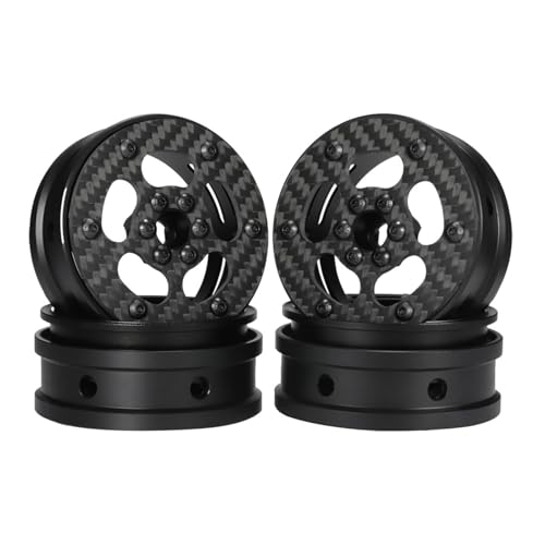 BGDIEAKIN 2,2 Carbon Räder Felge for 1/8 1/10 RC Auto Crawler Rigs for SCX10 II for Capra TRX4 TF2 CC02 CFX VS4 YK4082(4PCS C) von BGDIEAKIN