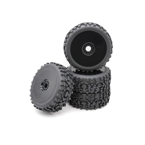 BGDIEAKIN 4 stücke 120mm 1/8 RC Off-Road Buggy Räder Reifen 17mm Hex for ARR-MA RC Auto(A) von BGDIEAKIN