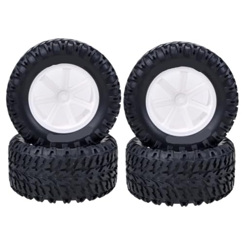 BGDIEAKIN 4 stücke Desert Truck Räder Reifen 110MM 112MM RC Gummireifen Reifen Felgenräder Reifen 12mm Hub Hex for RC 1/10 Auto Off Road(10051) von BGDIEAKIN