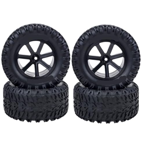 BGDIEAKIN 4 stücke Desert Truck Räder Reifen 110MM 112MM RC Gummireifen Reifen Felgenräder Reifen 12mm Hub Hex for RC 1/10 Auto Off Road(10052) von BGDIEAKIN