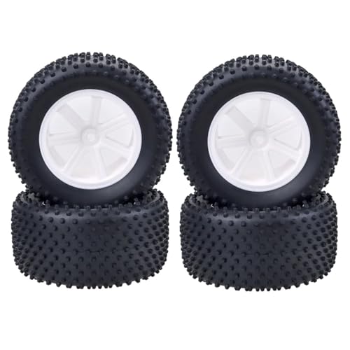 BGDIEAKIN 4 stücke Desert Truck Räder Reifen 110MM 112MM RC Gummireifen Reifen Felgenräder Reifen 12mm Hub Hex for RC 1/10 Auto Off Road(10053) von BGDIEAKIN