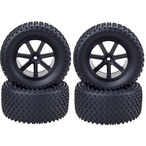 BGDIEAKIN 4 stücke Desert Truck Räder Reifen 110MM 112MM RC Gummireifen Reifen Felgenräder Reifen 12mm Hub Hex for RC 1/10 Auto Off Road(10054) von BGDIEAKIN