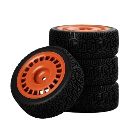 BGDIEAKIN 4-teiliges 1/10 Rallye-Reifenset, 68 mm Gummireifen, geeignet for Tam-iya Xv-02 Xv-01 und Ptg-2 Fernbedienungsauto-Rad-Upgrade-Zubehör(Camel) von BGDIEAKIN