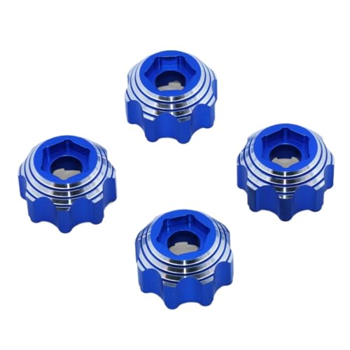 BGDIEAKIN Radnaben-Upgrade-Teile 8X32 auf 17 mm Adapter-Set [4er-Pack] Geeignet for 3,8-Zoll-Reifen Legierungs-Modifikationsteile Schwarz(Blauw) von BGDIEAKIN
