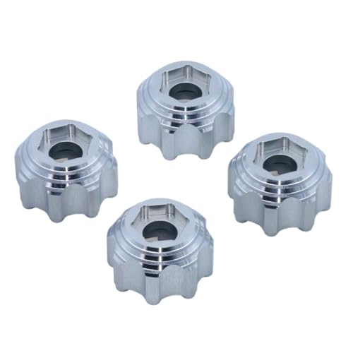 BGDIEAKIN Radnaben-Upgrade-Teile 8X32 auf 17 mm Adapter-Set [4er-Pack] Geeignet for 3,8-Zoll-Reifen Legierungs-Modifikationsteile Schwarz(Silver) von BGDIEAKIN