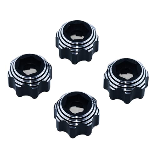 BGDIEAKIN Radnaben-Upgrade-Teile 8X32 auf 17 mm Adapter-Set [4er-Pack] Geeignet for 3,8-Zoll-Reifen Legierungs-Modifikationsteile Schwarz(Zwart) von BGDIEAKIN
