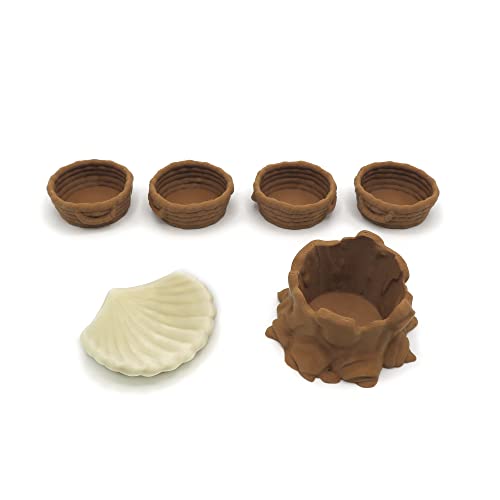 BGExpansions – Ressourcencontainer für Everdell | Thematisches Zubehör für Brettspiele | Packung mit 6 Stück aus Biokunststoff | Kompatibel mit der Pearlbrook-Erweiterung von BG Expansions
