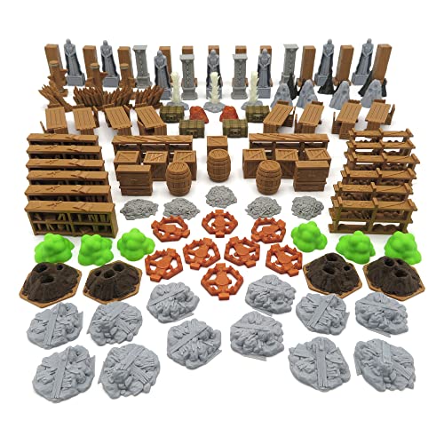 BGExpansions Komplettes Landschaftspaket für Gloomhaven: Jaws of The Lion – 114 Teile, GHVN039 von BG Expansions