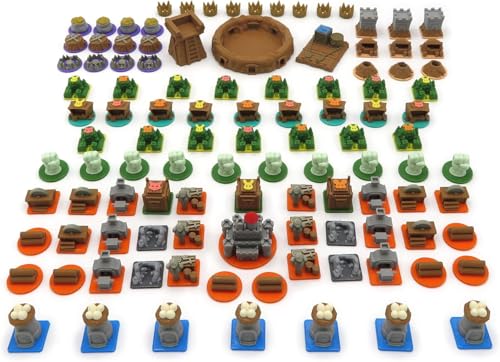 BGExpansions – Komplettes Premium-Paket für Root | 108 3D-Tokens kompatibel mit dem Basisspiel und den Erweiterungen Los Ribereños und EL Mundo Subterraneo | Detailliertes und farbenfrohes Zubehör von BG Expansions