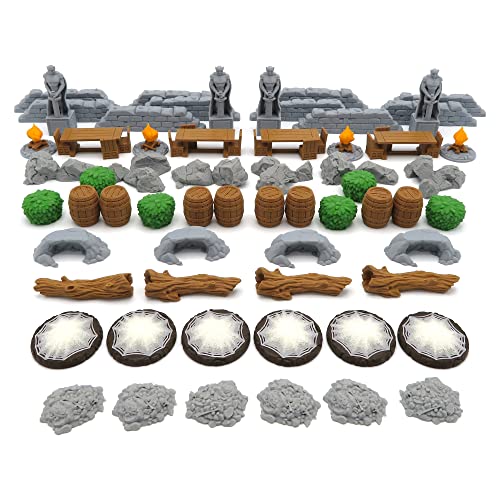 BGExpansions-Szeneriepaket für die Erweiterung „Der Herr der Ringe: Reisen in Mittelerde und die Schattenpfade“ – 62 Teile, LOTR004 von BG Expansions