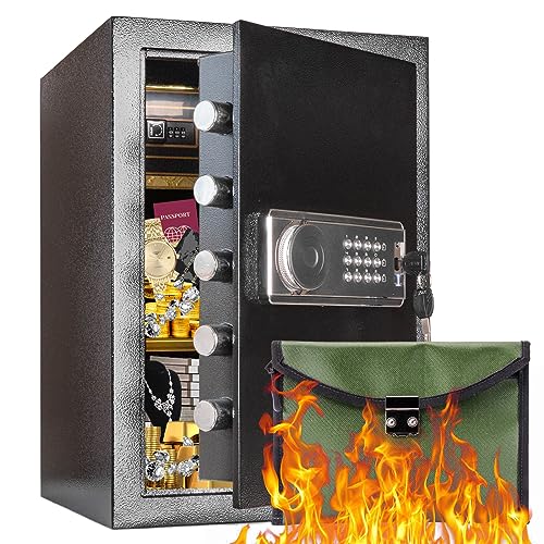 70L Home Safe Box Fireproof Waterproof, Security Safe with Digital Keypad and Built in Lock Box, Fireproof Bag with Lock, Fireproof Safe for Home Firearm Medicine Improtant Papers Valuables von BGHSCA