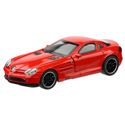 BGHSCA 1/32 Auto Modell kompatibel für Sammler Benz SLR Diecast Spielzeug Fahrzeug, Zinklegierung Pull Back Spielzeug Auto mit Sound und Licht für Erwachsene Jungen Mädchen 3 4 5 6 7 8 (Rot) von BGHSCA
