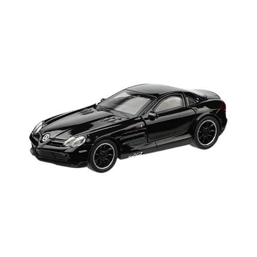 BGHSCA 1/32 Auto Modell kompatibel für Sammler Benz SLR Diecast Spielzeug Fahrzeug, Zinklegierung Pull Back Spielzeug Auto mit Sound und Licht für Erwachsene Jungen Mädchen 3 4 5 6 7 8 (Schwarz) von BGHSCA