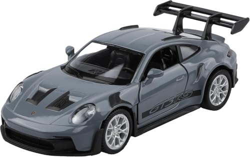 BGHSCA 1/36 Maßstab Porsche 911 GT3 RS Auto Modelle, Sammler Pull Back Diecast Fahrzeuge Auto Spielzeug für Jungen Mädchen Grau von BGHSCA