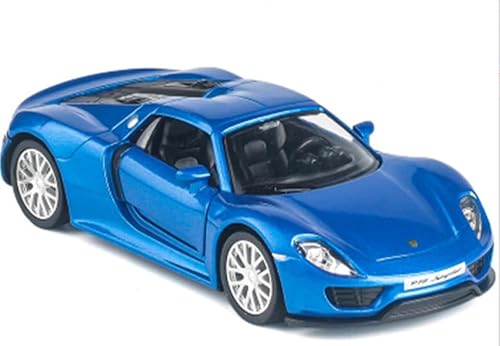 BGHSCA 1/36 Skala Porsche 918 Diecast Modell Auto, Zinklegierung Ziehen Sie zurück Fahrzeuge Spielzeug Auto mit Klang und Licht für Kinder Erwachsene Geschenk Blau BGHSCA 1/36 Skala Porsche 918 Diecast Modell Auto, Zinklegierung Ziehen Sie zurück Fahrzeuge Spielzeug Auto mit Klang und Licht für Kinder Erwachsene Geschenk Blau von BGHSCA