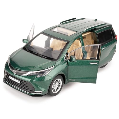 BGHSCA 1:24 Sienna Auto Modell, Legierung Pull Back Diecast Spielzeug Auto mit Ton und Licht, Sammlung Modell Auto für Kinder Jungen Mädchen und Erwachsene, Geschenk Grün BGHSCA 1:24 Sienna Auto Modell, Legierung Pull Back Diecast Spielzeug Auto mit Ton und Licht, Sammlung Modell Auto für Kinder Jungen Mädchen und Erwachsene, Geschenk Grün von BGHSCA