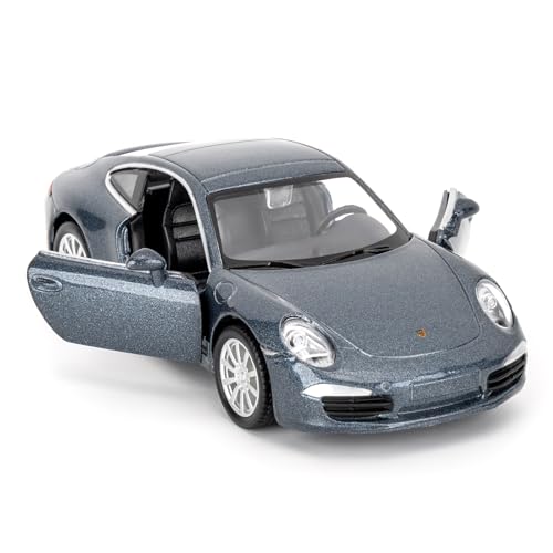 BGHSCA 1:36 Porsche 911 Spielzeugmodellauto mit Rückzugfunktion, Sammlerstück aus Metalllegierung（Grau） von BGHSCA