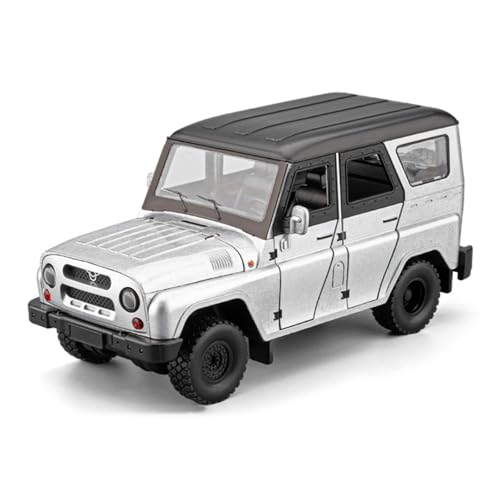 BGHSCA Benz Waz Hunter 1:18 Legierung Off-Road Fahrzeug Modell, Ziehen Sie zurück Spielzeug Auto mit Sound und Licht Effekte, EIN Geschenk geeignet für Auto Modell Enthusiasten zu sammeln(Silver) von BGHSCA