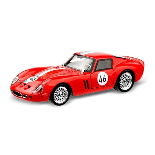 BGHSCA Kompatibel für 1:32 Ferrari Diecast Modelle Autos, Zink Legierung Pull Back 250GTO Spielzeug Auto Fahrzeuge mit Lichtern und Klängen für Dekoration Erwachsene Jungen Mädchen (Rot) von BGHSCA