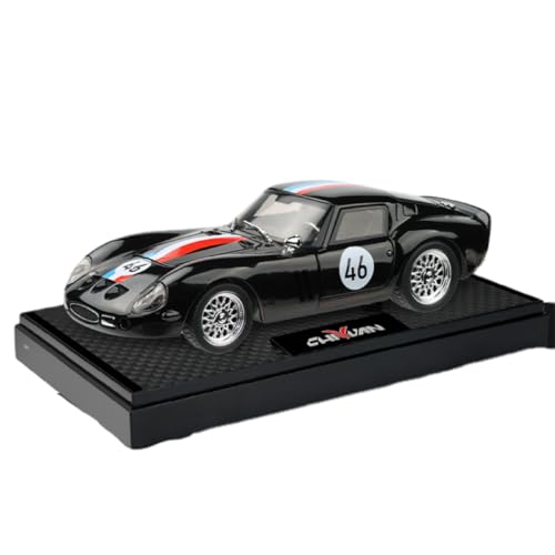 BGHSCA Kompatibel für 1:32 Ferrari Diecast Modelle Autos, Zink Legierung Pull Back 250GTO Spielzeug Auto Fahrzeuge mit Lichtern und Klängen für Dekoration Erwachsene Jungen Mädchen (Schwarz) von BGHSCA