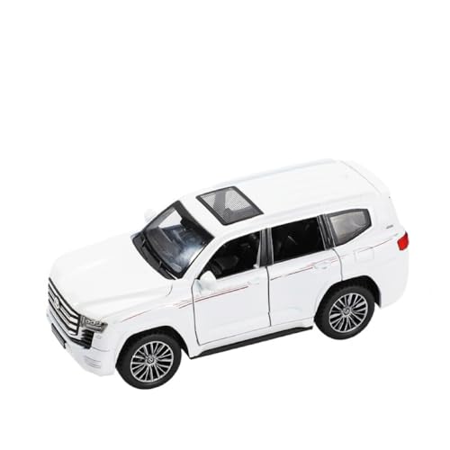BGHSCA Kompatibel für 1:32 Sammel Landcruiser LC300 Diecast Modell Auto, Zink Legierung Pull Back Spielzeug Auto Fahrzeug mit Lichtern und Klängen für Dekoration Erwachsene Jungen Mädchen (Weiß) von BGHSCA