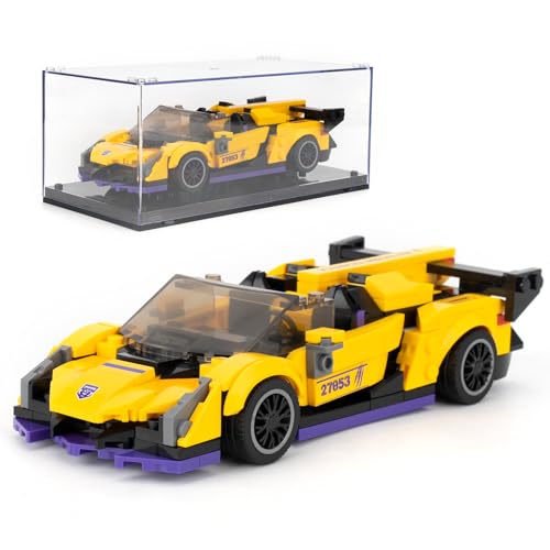 BGHSCA Lambo Veneno Auto Spielzeug Baukästen mit Acryl-Vitrine, Sammelbare Modellauto Lernspielzeug Bauklötze 27053, Modellautos Bauklötze für Kinder 8+(365 Stück) von BGHSCA