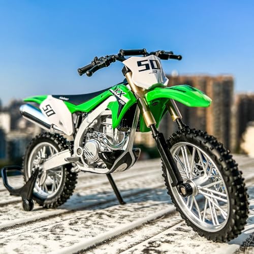 BGHSCA Spielzeug Auto Kompatibel für 1:12 Kawasaki KX450 Racing Motorrad Modell Auto, Sammeln Diecast Geschenk Spielzeug für Kinder Jungen Mädchen und Erwachsene, Geschenk Grün BGHSCA Spielzeug Auto Kompatibel für 1:12 Kawasaki KX450 Racing Motorrad Modell Auto, Sammeln Diecast Geschenk Spielzeug für Kinder Jungen Mädchen und Erwachsene, Geschenk Grün von BGHSCA