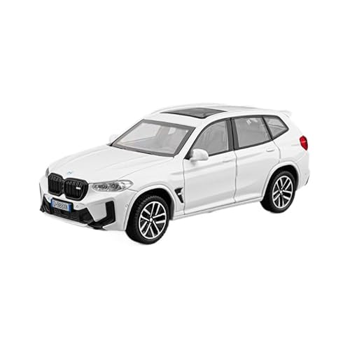 BGHSCA Spielzeugauto Kompatibel für 1:32 BMW X3M Modellauto, Pull Back Diecast Collectible Car mit Geräuschen & Lichter für Kinder Jungen Mädchen und Erwachsene, Geschenk Weiß BGHSCA Spielzeugauto Kompatibel für 1:32 BMW X3M Modellauto, Pull Back Diecast Collectible Car mit Geräuschen & Lichter für Kinder Jungen Mädchen und Erwachsene, Geschenk Weiß von BGHSCA