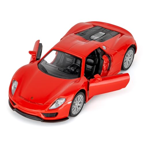 GHSCA 1/36 Skala Porsche 918 Diecast Modell Auto, Zinklegierung Ziehen Sie zurück Fahrzeuge Spielzeug Auto mit Klang und Licht für Kinder Erwachsene Geschenk Rot GHSCA 1/36 Skala Porsche 918 Diecast Modell Auto, Zinklegierung Ziehen Sie zurück Fahrzeuge Spielzeug Auto mit Klang und Licht für Kinder Erwachsene Geschenk Rot von BGHSCA