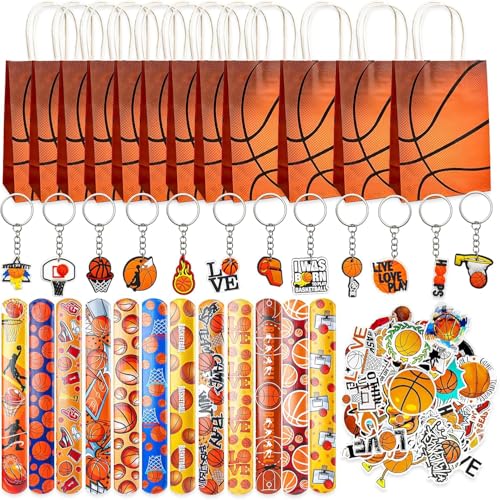 86 Stück Basketball Party Mitgebsel Set, Basketball Geschenktüten, Schlüsselanhänger Schnapparmband Aufkleber, Sport Partyzubehör, Basketball Party Favors für Mädchen Jungen Party Supplies Give Aways 86 Stück Basketball Party Mitgebsel Set, Basketball Geschenktüten, Schlüsselanhänger Schnapparmband Aufkleber, Sport Partyzubehör, Basketball Party Favors für Mädchen Jungen Party Supplies Give Aways von BGNXHYB