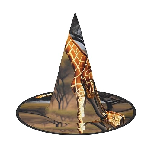 BGSHJVF Afrika Giraffe majestätischen Baum Druck Halloween Hexe Hut Cosplay Caps Halloween Dekoration Kostüm Zubehör für Halloween-Party BGSHJVF Afrika Giraffe majestätischen Baum Druck Halloween Hexe Hut Cosplay Caps Halloween Dekoration Kostüm Zubehör für Halloween-Party von BGSHJVF