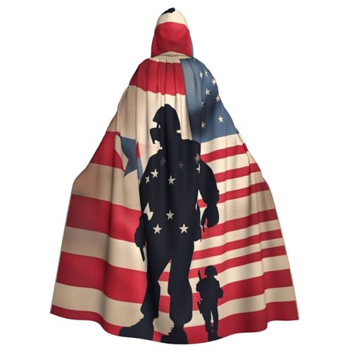 BGSHJVF Amerikanische militärische Soldaten patriotischen Druck Halloween Kostüm Umhang Erwachsene Party Maskerade Ballsaal BGSHJVF Amerikanische militärische Soldaten patriotischen Druck Halloween Kostüm Umhang Erwachsene Party Maskerade Ballsaal von BGSHJVF