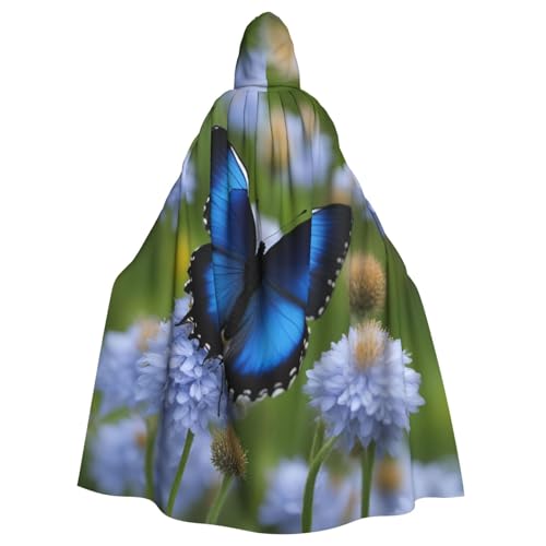 BGSHJVF Blau Schmetterling Print Kapuze Umhang für Erwachsene Party Maskerade BGSHJVF Blau Schmetterling Print Kapuze Umhang für Erwachsene Party Maskerade von BGSHJVF
