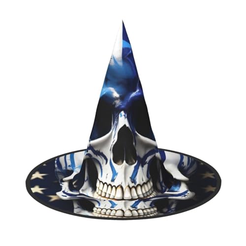 BGSHJVF Blau gestreiften Stern Hexenhut Halloween Cosplay Halloween Kostüm Party Dekorationen von BGSHJVF