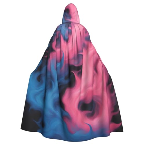 BGSHJVF Blau und Rosa Feuerdruck Halloween Kostüm Umhang für alle, großer Mantel mit Kapuze für Erwachsene, für Party, Fanced Ball BGSHJVF Blau und Rosa Feuerdruck Halloween Kostüm Umhang für alle, großer Mantel mit Kapuze für Erwachsene, für Party, Fanced Ball von BGSHJVF