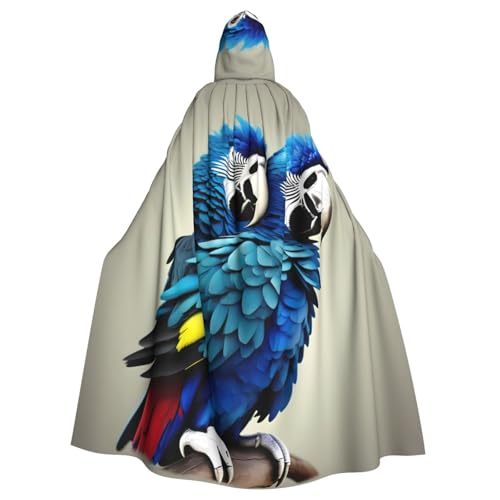 BGSHJVF Blauer Papagei Halloween Umhang für alle, übergroße Kapuze Umhang für Erwachsene, Party, Maskerade von BGSHJVF