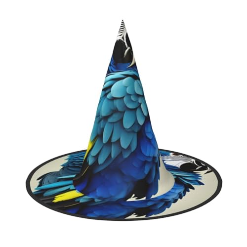 BGSHJVF Blauer Papagei Umarmung Druck Halloween Hexenhut Cosplay Caps Halloween Dekoration Kostüm Zubehör für Party BGSHJVF Blauer Papagei Umarmung Druck Halloween Hexenhut Cosplay Caps Halloween Dekoration Kostüm Zubehör für Party von BGSHJVF
