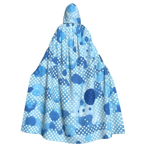 BGSHJVF Blue Dot Print Halloween Kostüm Umhang für alle, übergroßen Mantel mit Kapuze für Erwachsene, für Partys, Masken Tanz BGSHJVF Blue Dot Print Halloween Kostüm Umhang für alle, übergroßen Mantel mit Kapuze für Erwachsene, für Partys, Masken Tanz von BGSHJVF