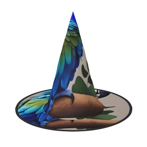 BGSHJVF Blue Papagei Umarmungen Druck Halloween Hexe Hut Cosplay Caps Halloween Dekoration Kostüm Zubehör für Party BGSHJVF Blue Papagei Umarmungen Druck Halloween Hexe Hut Cosplay Caps Halloween Dekoration Kostüm Zubehör für Party von BGSHJVF
