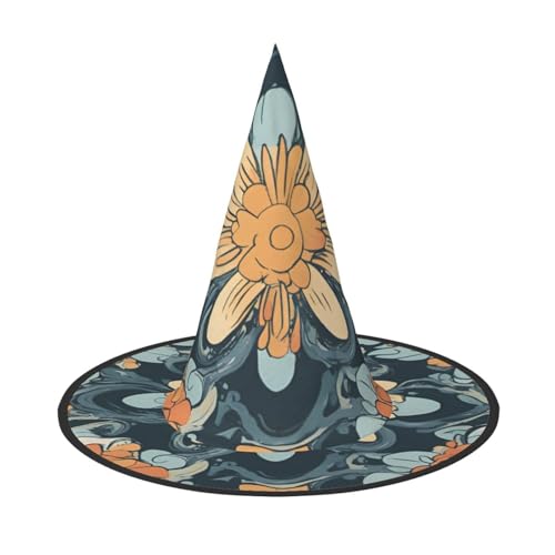 BGSHJVF Blumendruck Halloween Hexe Hut Cosplay Caps Halloween Dekoration Kostüm Zubehör für Halloween Party BGSHJVF Blumendruck Halloween Hexe Hut Cosplay Caps Halloween Dekoration Kostüm Zubehör für Halloween Party von BGSHJVF
