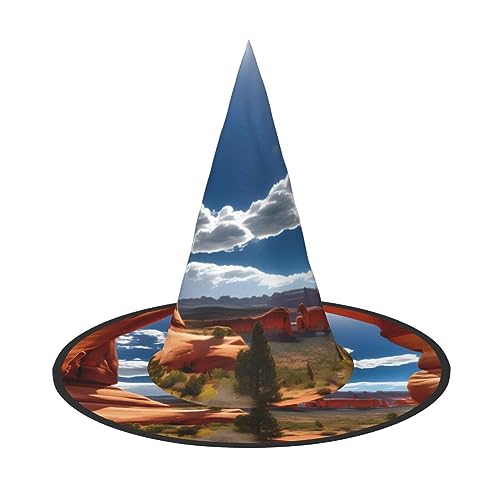 BGSHJVF Bögen Nationalpark – Standard Print Halloween Hexe Hut Cosplay Caps Halloween Dekoration Kostüm Zubehör für Halloween Party BGSHJVF Bögen Nationalpark – Standard Print Halloween Hexe Hut Cosplay Caps Halloween Dekoration Kostüm Zubehör für Halloween Party von BGSHJVF