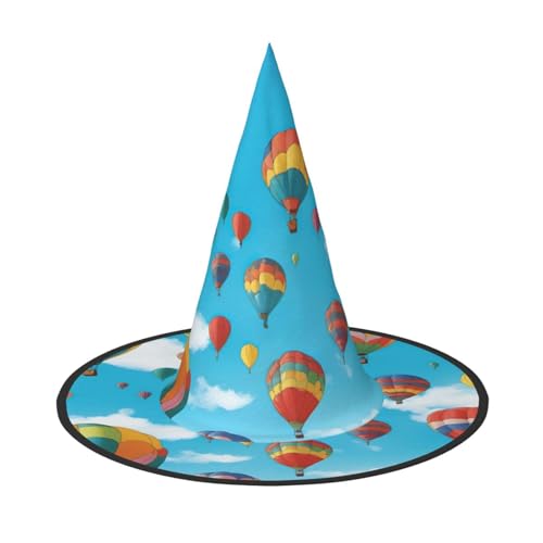 BGSHJVF Bunte Ballons blauer Himmel Druck Halloween Hexe Hut Cosplay Caps Halloween Dekoration Kostüm Zubehör für Halloween Party BGSHJVF Bunte Ballons blauer Himmel Druck Halloween Hexe Hut Cosplay Caps Halloween Dekoration Kostüm Zubehör für Halloween Party von BGSHJVF